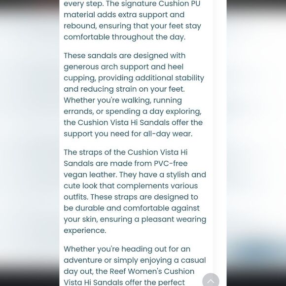 Reef Cushion Vista Hi Sandal- Vintage - Picture 7 of 12